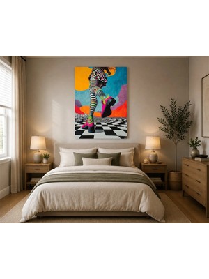 Rose Light Modern Sanat Kadın Görseli Duvar Dekoru Ahşap Mdf Baskı Tablo Mdf Tablo