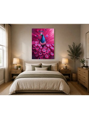 Rose Light Parlak Papağan Duvar Dekoru Ahşap Mdf Baskı Tablo Mdf Tablo