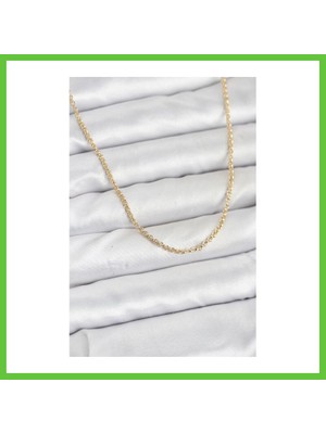 Bezos cm 14K Gold Renk Halka Model 60 cm Kadın Kolye Dmc