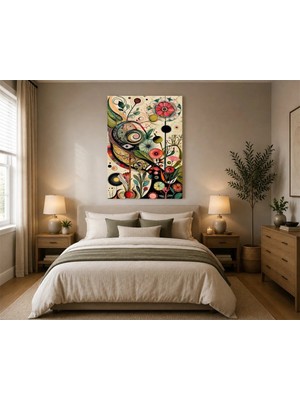 Rose Light Büyük Çiçekli Soyut Sanat Duvar Dekoru Ahşap Mdf Baskı Tablo Mdf Tablo