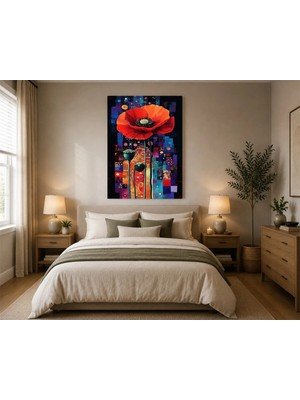 Rose Light Büyük Papağaçiol Duvar Dekoru Ahşap Mdf Baskı Tablo Mdf Tablo