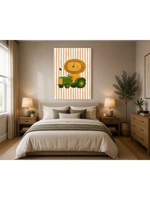 Rose Light Baykuş Traktörlü Duvar Dekoru Ahşap Mdf Baskı Tablo Mdf Tablo