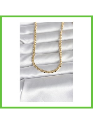 Bezos cm 14K Gold Renk Zincir Model 60 cm Kadın Kolye Dmc