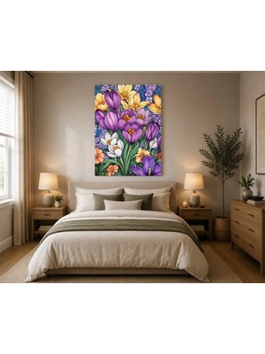 Rose Light Cırcır Çiçekli Duvar Dekoru Ahşap Mdf Baskı Tablo Mdf Tablo