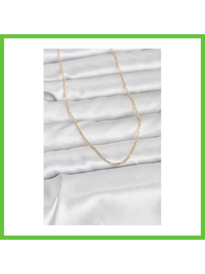 Bezos cm 14K Gold Renk 60 cm Zincirli Kadın Kolye Dmc