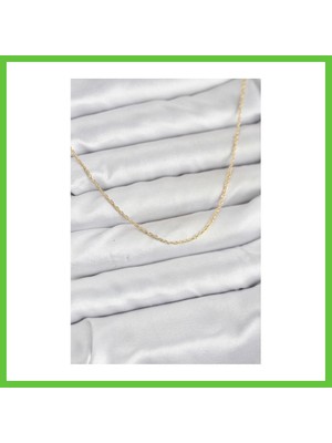 Bezos cm 14K Gold Renk Burgu Model 60 cm Kadın Kolye Dmc
