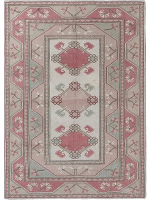 Etnik Bulvar Yün Ekru El Dokuması Halı 212 x 304 cm