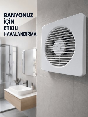 Str Store 20 W Havalandırma Fanı 150 mm Bağlantı Çapı 20,8 x 20,8 cm Dekoratif Aspiratör