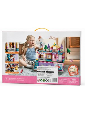 Str Store FL1161 216 Parça Monte Edilebilir Yapı Seti Büyük Yapı Taşları Kız Villa