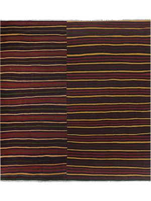 Etnik Bulvar Yün Kırmızı El Dokuması Kilim 307 x 315 cm