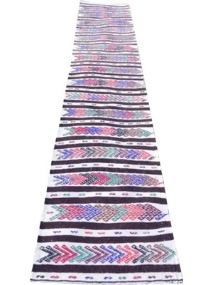 Etnik Bulvar Yün Kırmızı El Dokuması Halı 62 x 332 cm