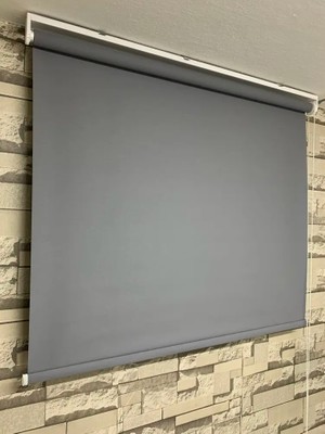 Perdeciniz Antrasit Renk Mat Stor  Alüminyum Kasa(Etek Düz) Enxboy