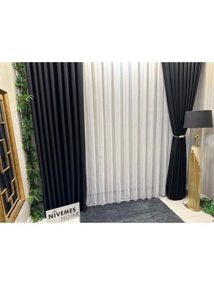 Str Store Keten 1/3 Sık Pileli Yeni Sezon Tül Perde 250 x 250