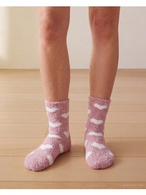 Bolero Kadın Soft Touch 2li Peluş Ev Çorabı Pembe Kalp