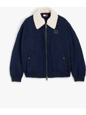 Tommy Hilfiger Tjm Flag Avıator Jacket Erkek Mavi Mont - DM0DM23499