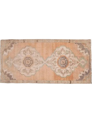 Etnik Bulvar Yün Bej El Dokuma Yolluk 150 x 313 cm