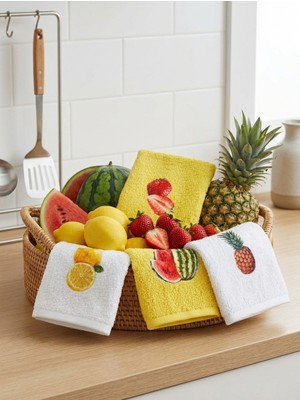 Shipla Home Benevento 4lü Desenli 30X50 cm Havlu Seti