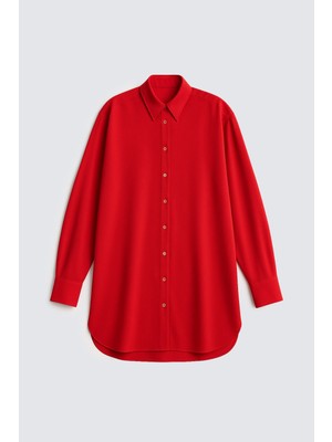 Touche Prive Oversize Krep Gömlek