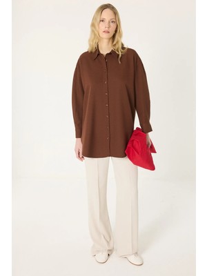 Touche Prive Oversize Krep Gömlek
