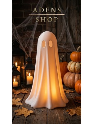 Adens Shop Cadılar Bayramı (Halloween) Dekoratif Uzun Gece Lambası & Tealight Süsü