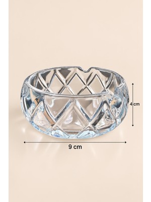 Bev Kitchen Kristal Cam Kesme Desen Küllük 9*4 cm 2 Adet