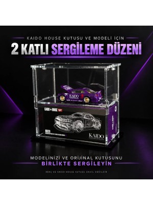 Kaido House 1:64 Model Araba İçin Pleksi Sergileme Kutusu