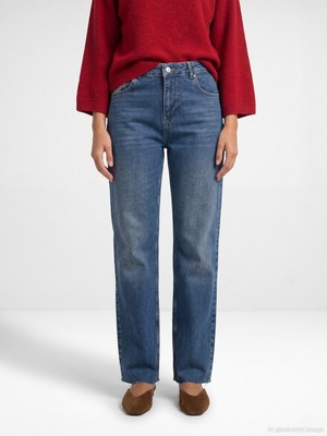 Dilvin 72378 %100 Pamuk Wide Leg Jean