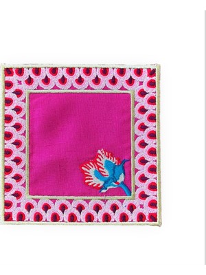 Ge Living Dekoratif Flower Festival Uyumlu Pembe Kokteyl Peçete ( 2 Adet )