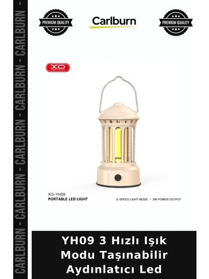 Carlburn YH09 3 Hızlı Işık Modu Taşınabilir Aydınlatıcı LED Hediye Yaşam Gece