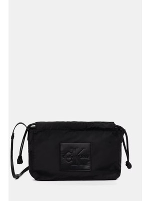 Calvin Klein Kadın Tekstil Yüzey Büzgülü Kapamalı Ayarlanabilir Çapraz Askılı Iç Fermuar Cepli Siyah Çanta LV04F3871G-UB1