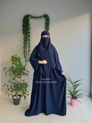 Yüsra Collection Tesettür Asel Takım Elbise Sufle Peçe 3’lü