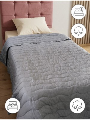 F. Acar Home Collection Tek Kişilik Silikon Pike 155X215 cm Makinede Yıkanabilir Kapitone Yazlık Yorgan