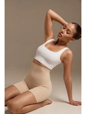 Marchè Bien Kadın Sıkılaştırıcı Kumaş Boxer Kalıp Siyah Korse