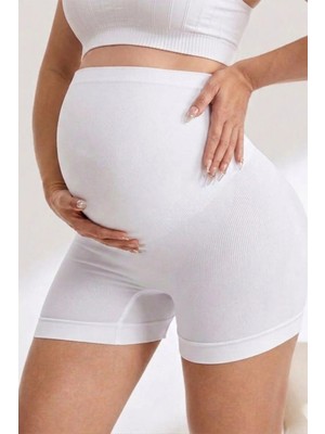 Marchè Bien Hamile Slip Külot Hamile Lohusa Yüksek Bel Toparlayıcı Külot 1020-BEYAZ