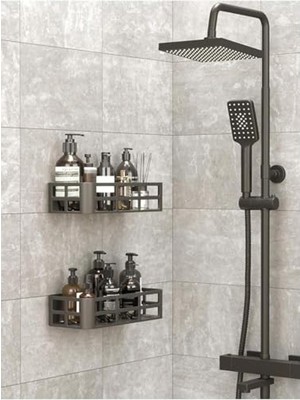 Die Grup Yapışkanlı Duş ve Banyo Rafı, Suya Dayanıklı Organizer ile Pratik