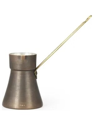 Vivense Coho Antique Bakır Türk Kahve Cezvesi Döküm Işleme Kulp, S