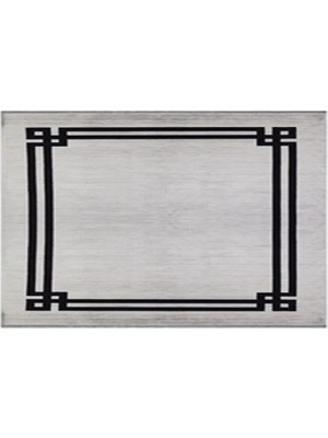 Vivense Mavera Açık Gri Siyah Makine Halı 80X150