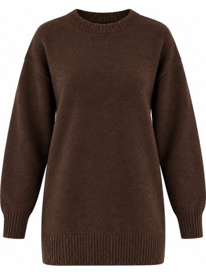 Laluvia Kahverengi Basic Triko Kazak - 2Y04595