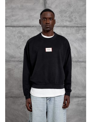 Nomarc Siyah Etiketli Oversıze Sweatshırt