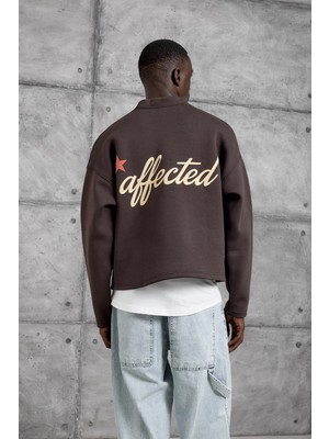 Nomarc Bordo Arka Detay Oversıze Sweatshırt