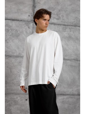 Nomarc Beyaz Uzun Kollu Sweatshırt
