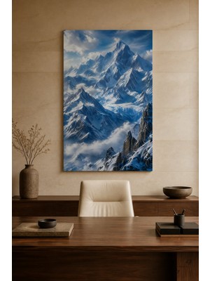 Çerçevo Alp Manzarası — Kar Tutmuş Doruklar — Kanvas Tablo