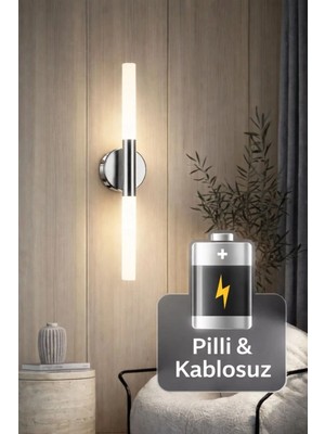 Mylüx Aydınlatma Umut Modern Ledli Krom Pilli Aplik