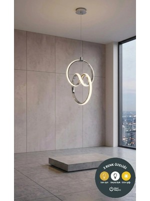 Mylüx Aydınlatma Venüs Modern Beyaz LED Avize Yatak Odası - Hol - Salon
