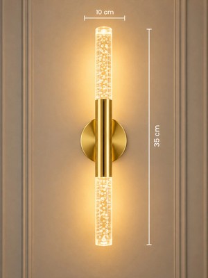 Mylüx Aydınlatma Mylüx Umut Kabarcıklı Aplik Eskitme Boya 220V Elektrikli LED 35 cm Modern Dekoratif Duvar Aydınlatma
