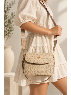 Just Polo Vizon Yeni Sezon Kolon Askılı 4 Bölmeli Kadın Omuz Çantası 25X15CM