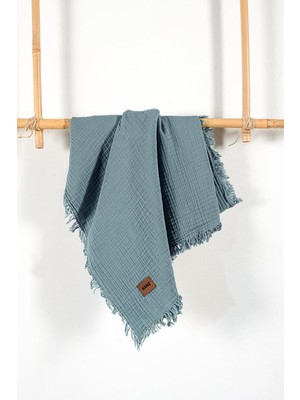 Odea Tr Bebek Müslin Örtüsü 2 Kat 100X120 cm İNDIGO%100 Pamuk