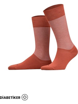 Odea Tr Unisex Diyabetik Bambu Soket Çorap Pas Kırmızısı