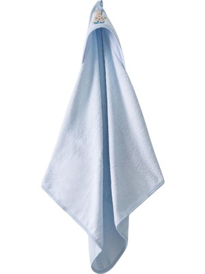 Odea Tr Giraffe Garden Kapüşonlu Bebek Havlusu – Zürafa Nakışlı,soft Cotton, 75X80 Cm, 0–12 Ay (Mavi)