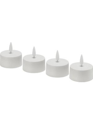 Odea Tr Led'li Tealight Mum, Beyaz, Şarj Tepsisiz